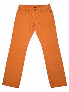 Request Jeans Womens 9/29 Orange Skinny Flap Pocket Thick Stitch